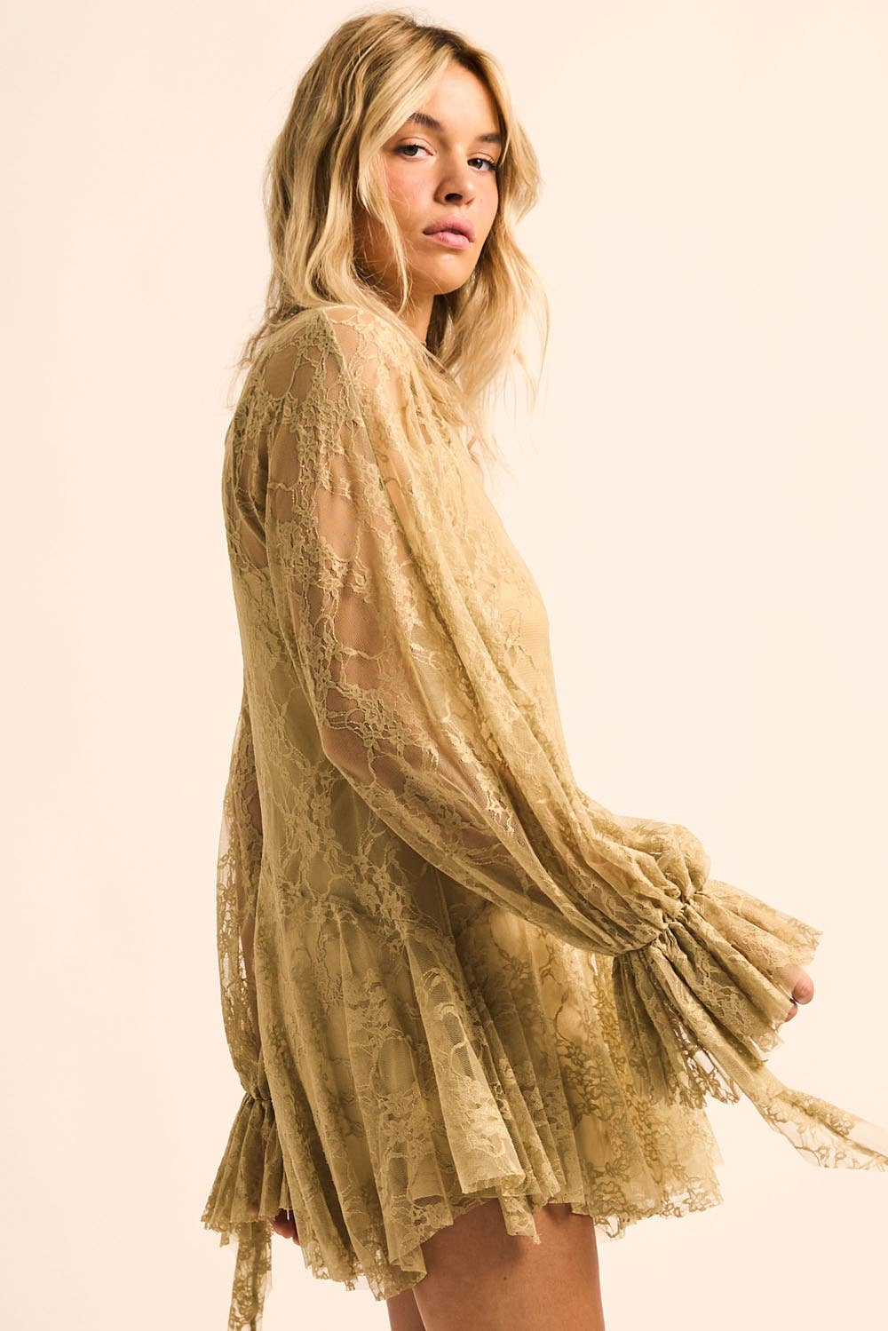 Lace Layered Mini Dress