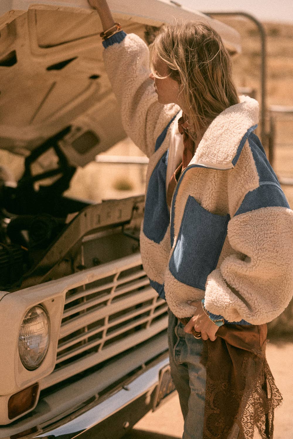 Livi Sherpa Fleece and Denim Jacket