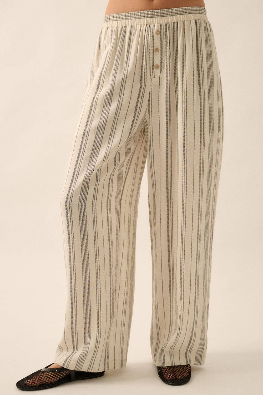Casey Striped Wide-Leg Pants