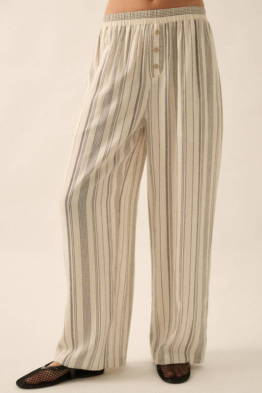 Casey Striped Wide-Leg Pants