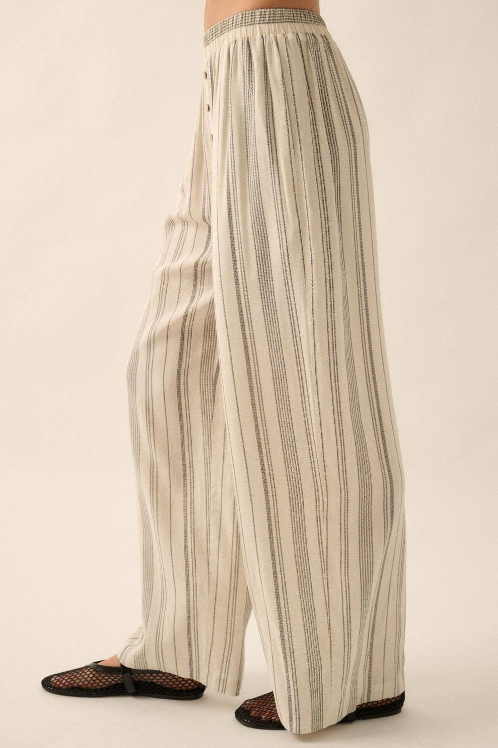 Casey Striped Wide-Leg Pants