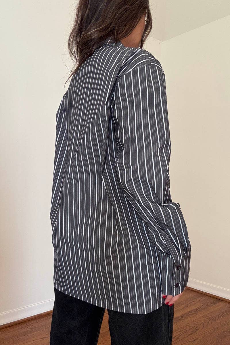 Olivia Oversized Stripe Poplin Shirt