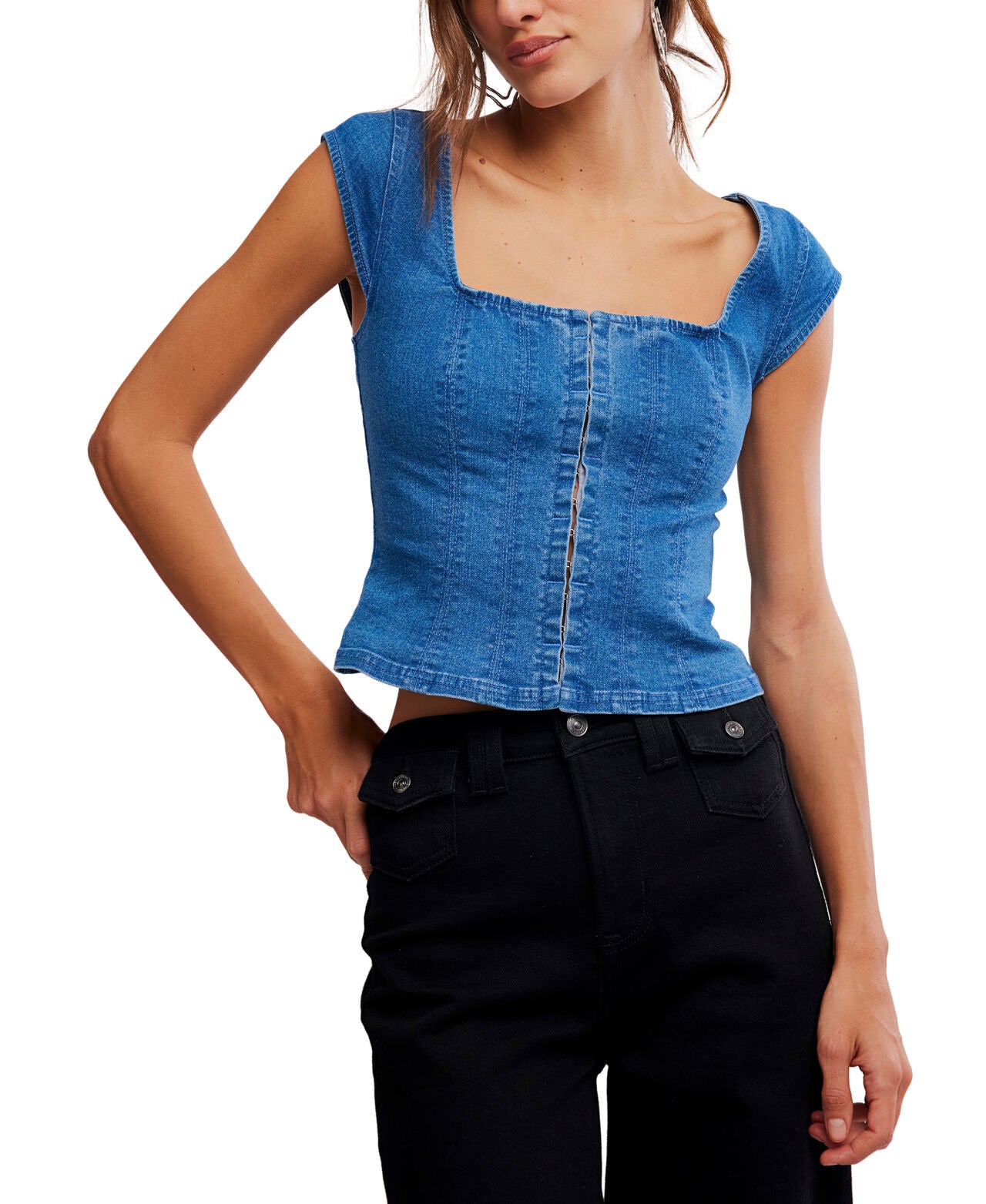 Marilyn Denim Corset