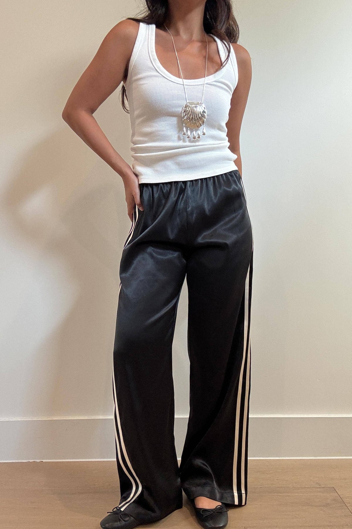 Luxe Side Stripe Satin Pants