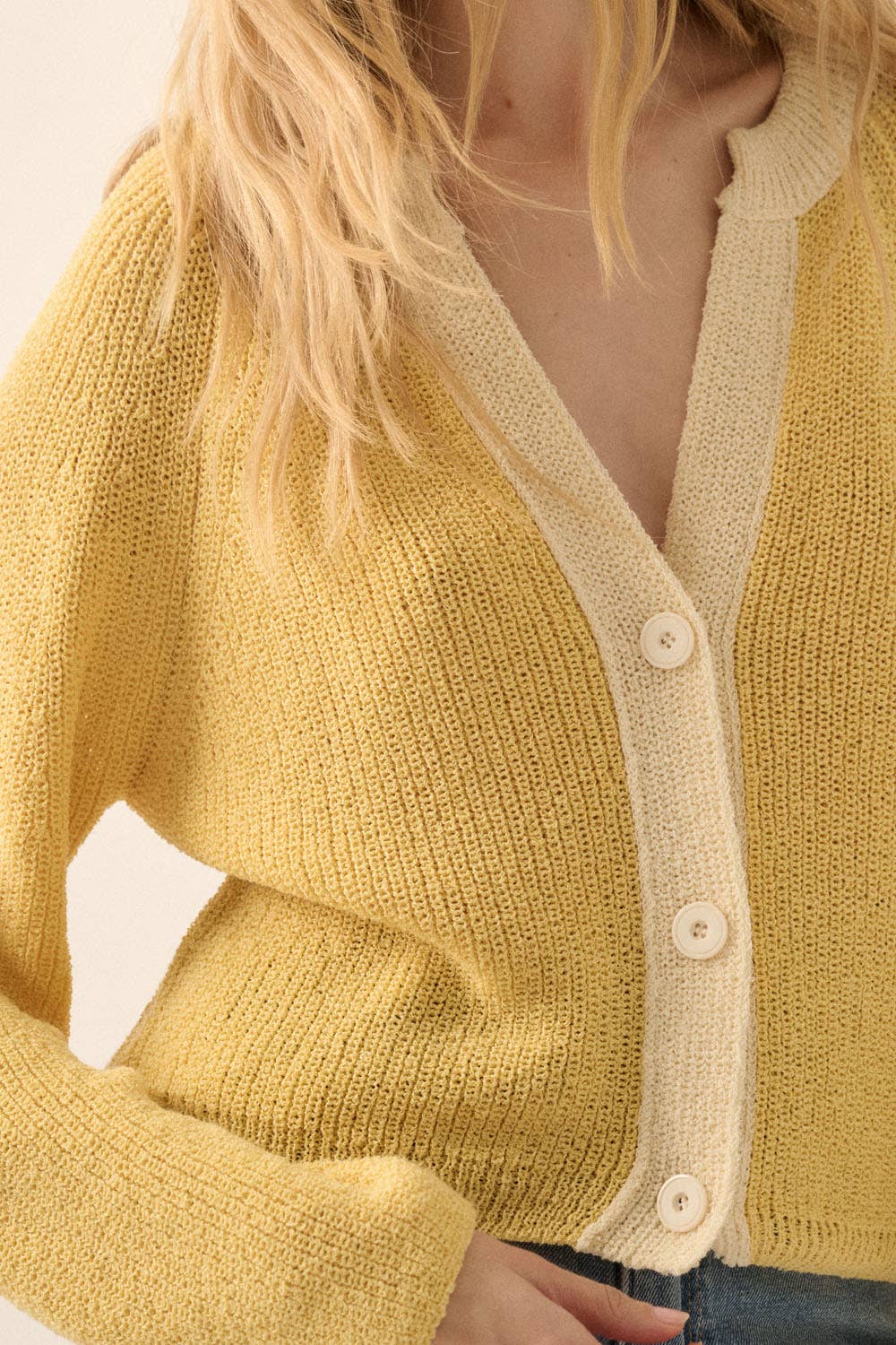 Betsy Ribbed Contrast Cardigan