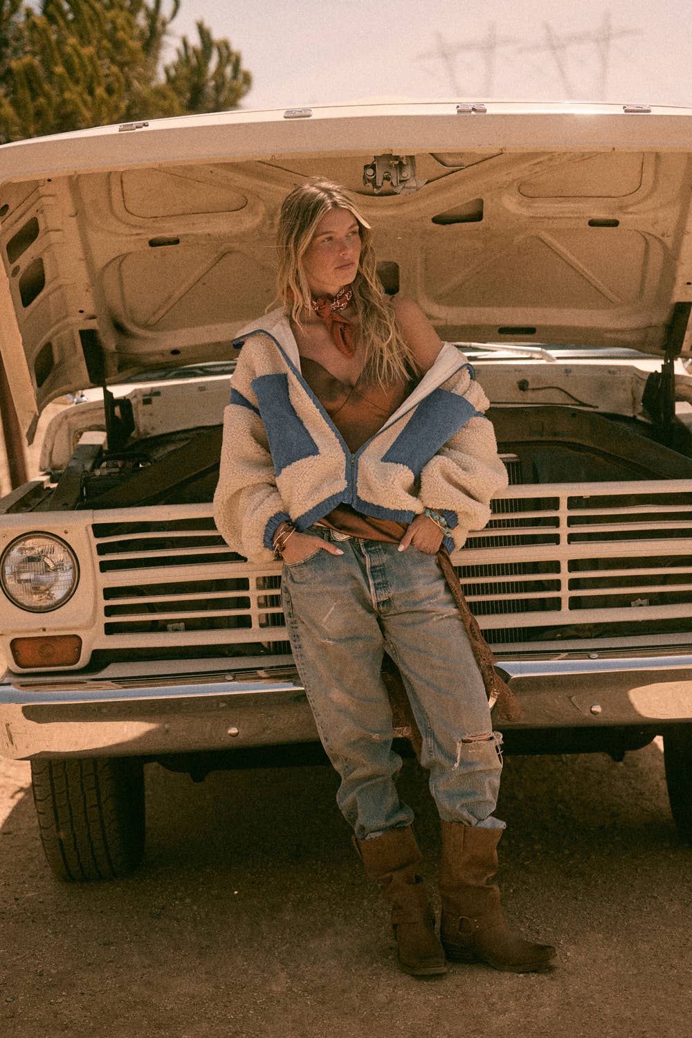 Livi Sherpa Fleece and Denim Jacket