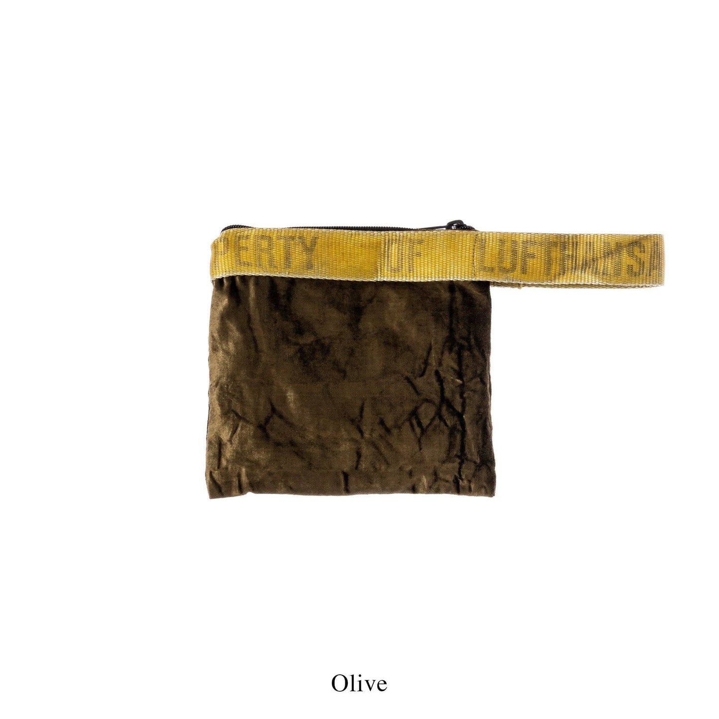 VINTAGE SLING BELT POUCH: Black x Green