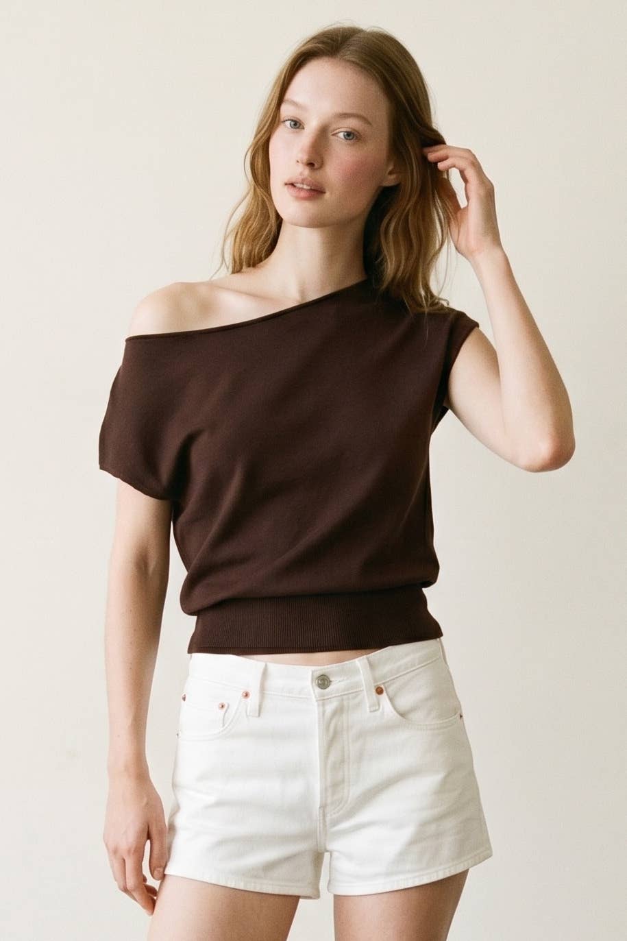 Camille One Shoulder Knit Top