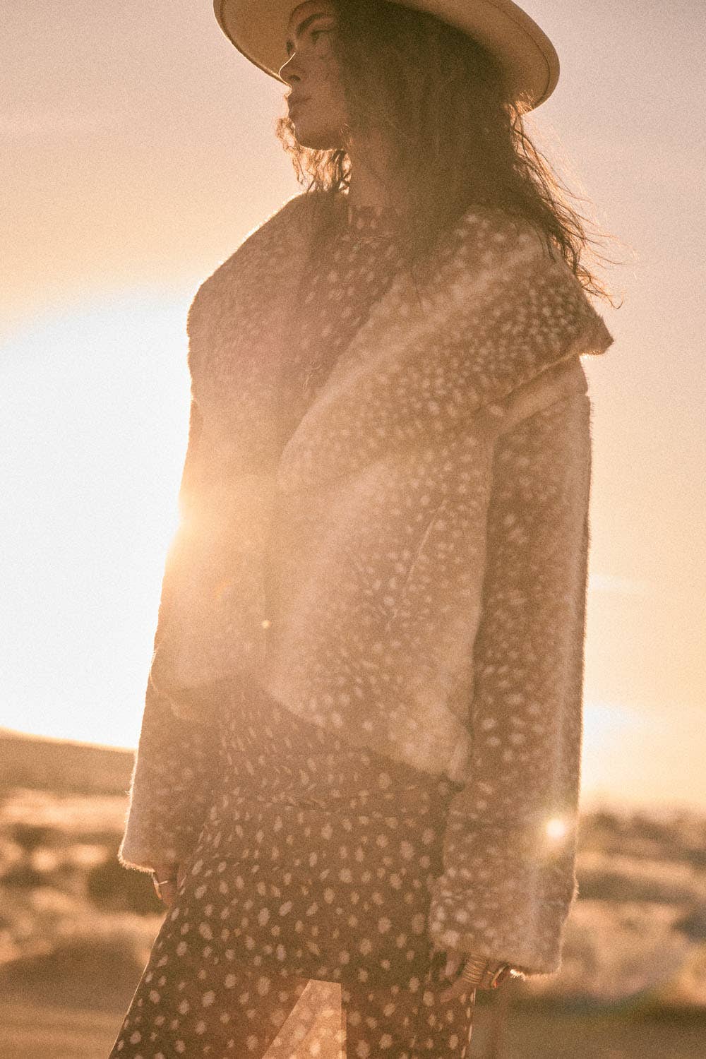 Bambi Deer-Print Faux Fur Jacket