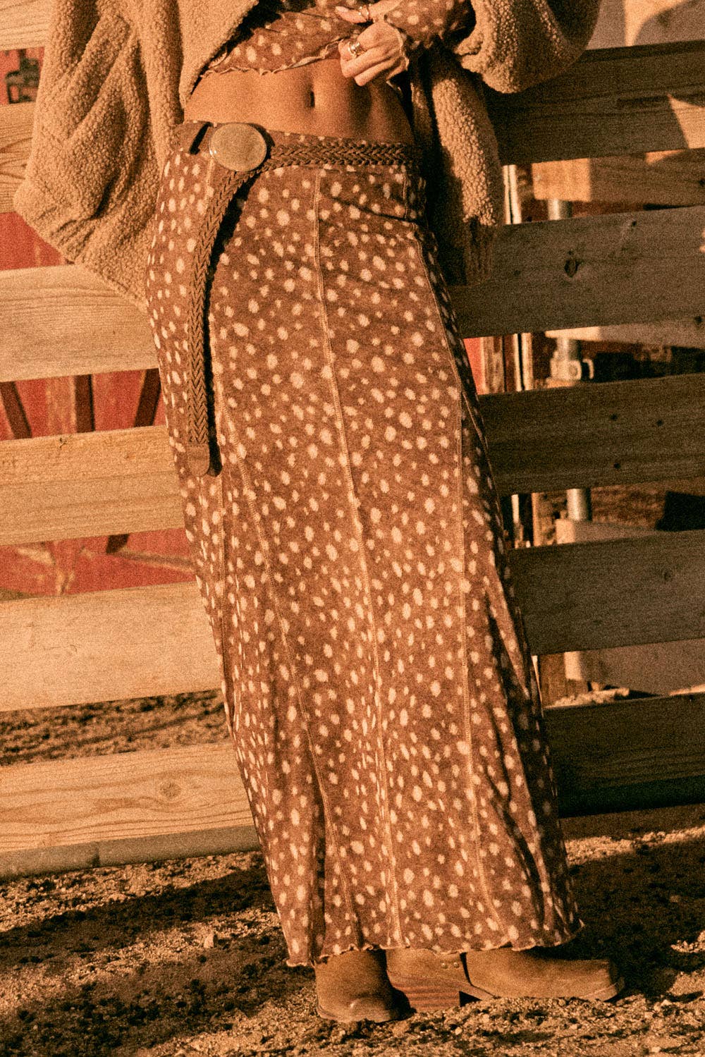 Abilene Polka Dot Maxi Skirt