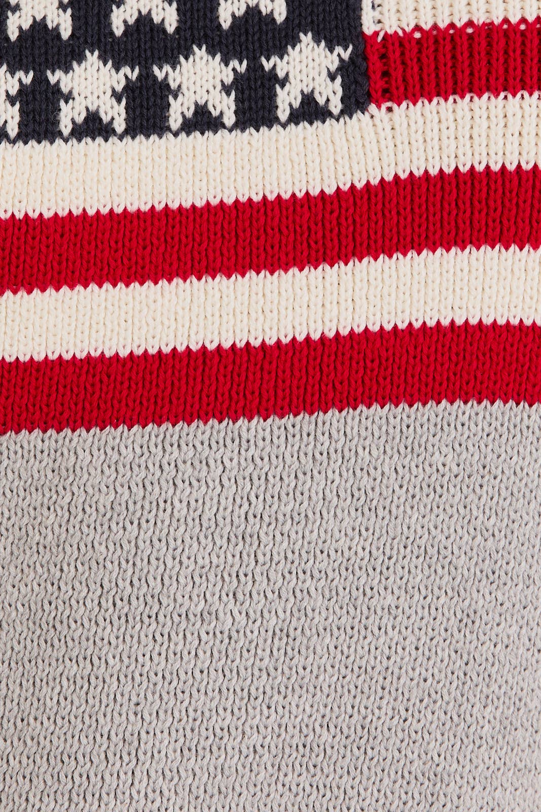 Round Neck Oversized Flag Sweater