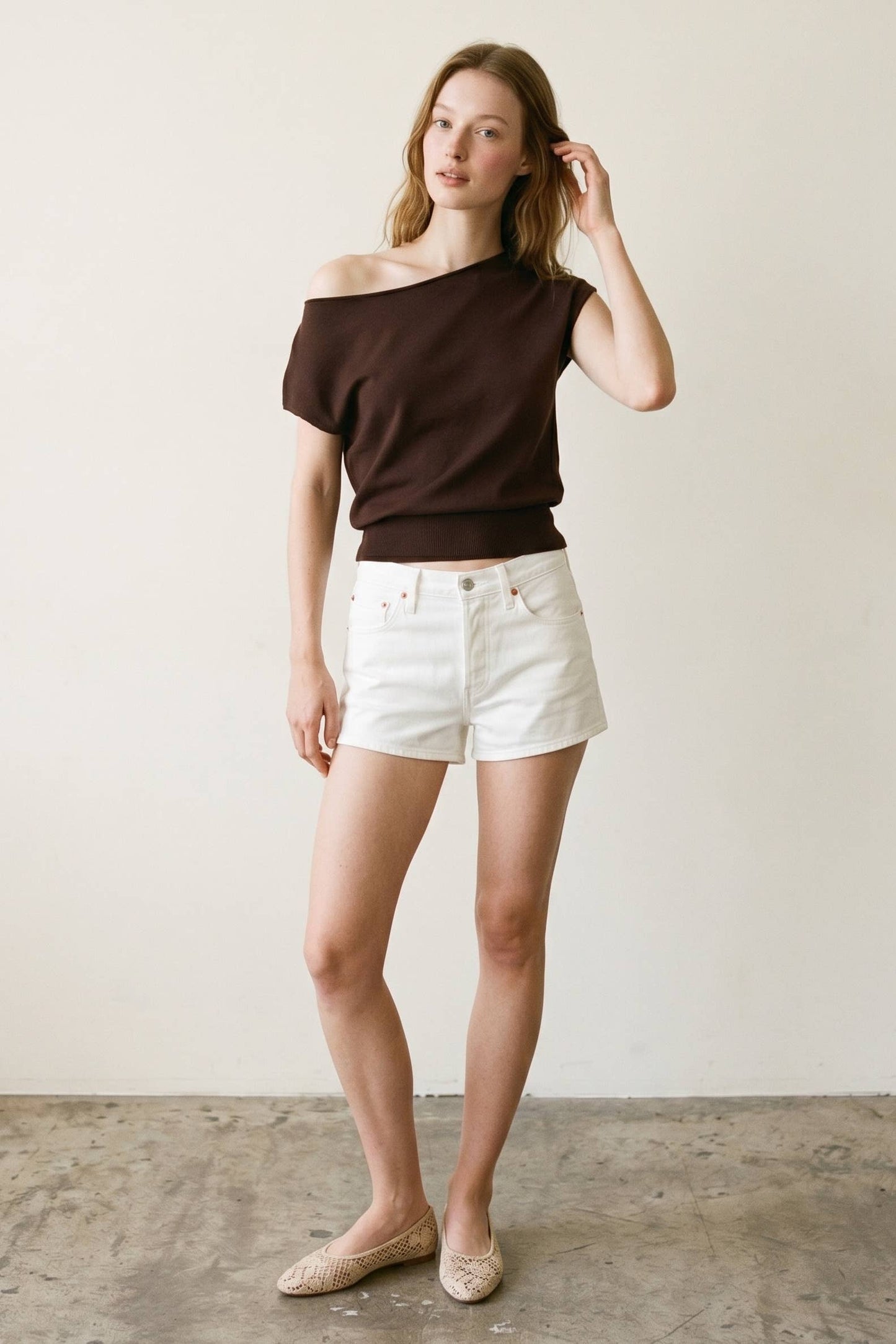 Camille One Shoulder Knit Top
