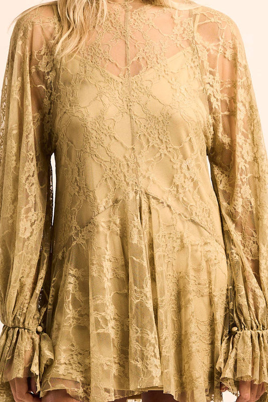 Lace Layered Mini Dress