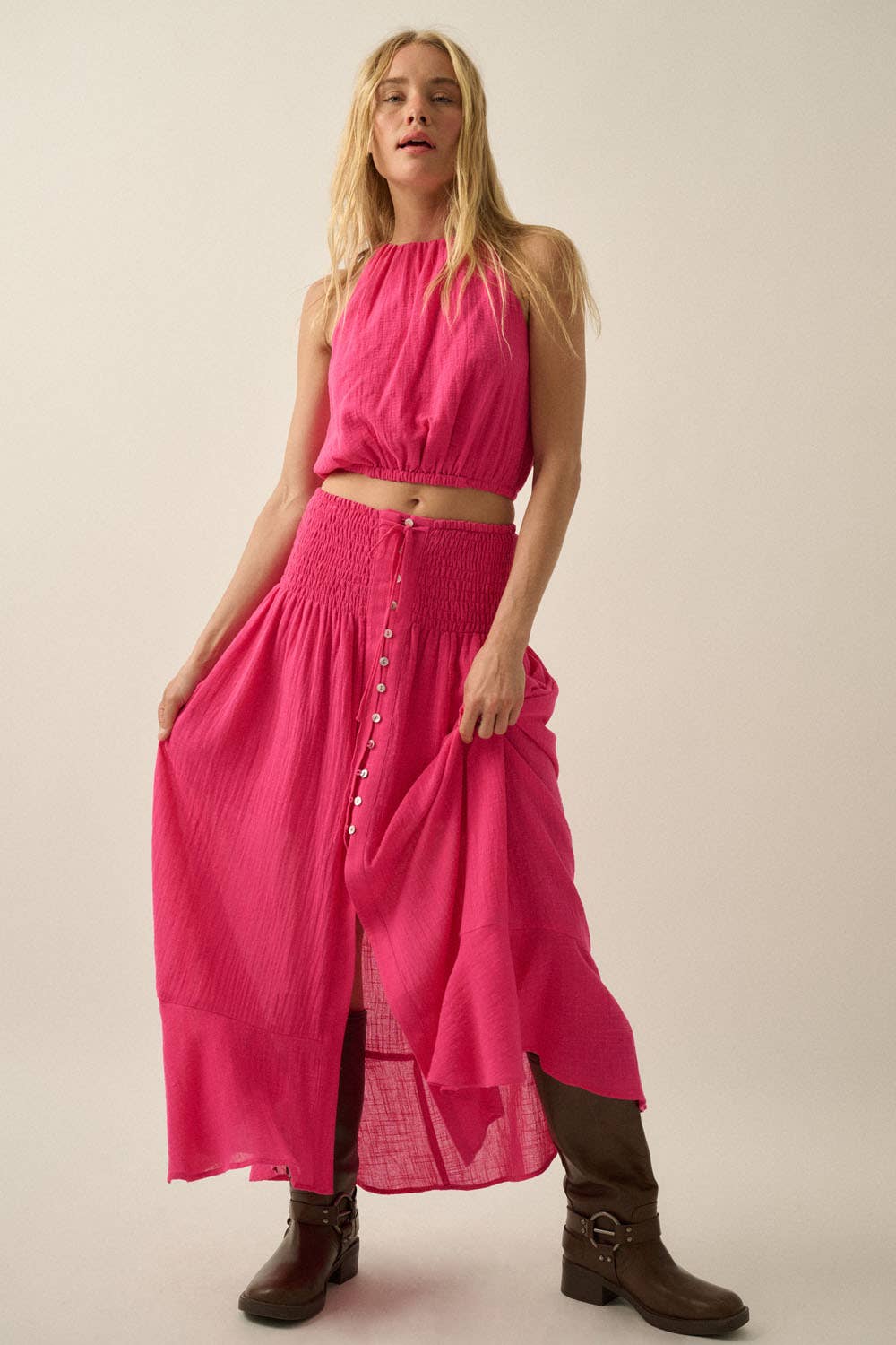 Lydia Cotton Halter Top