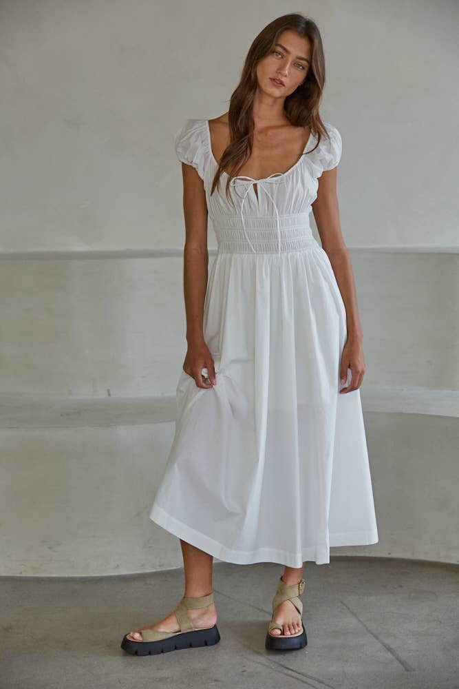 Sydney Cap Sleeve Midi Dress