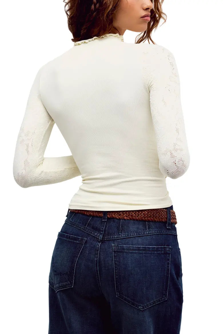 Free People Mixed Feelings Mock Neck