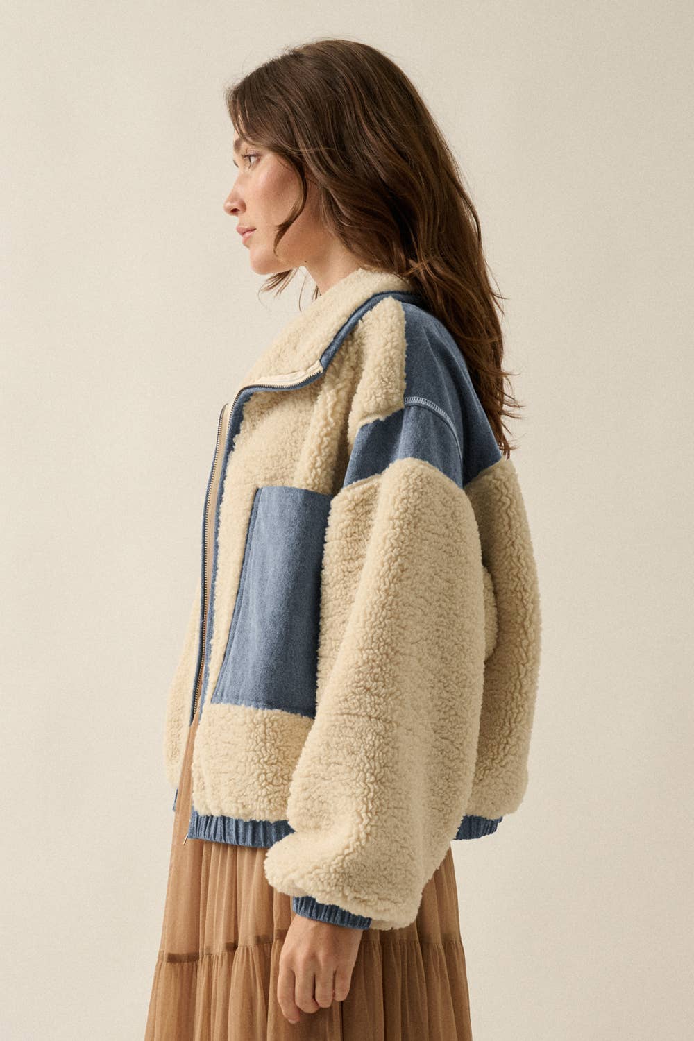 Livi Sherpa Fleece and Denim Jacket