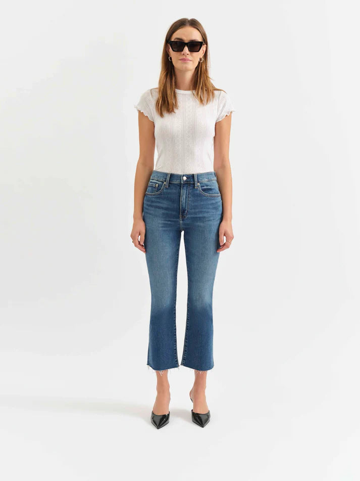 Daze Denim Shy Girl High Rise Crop Flare