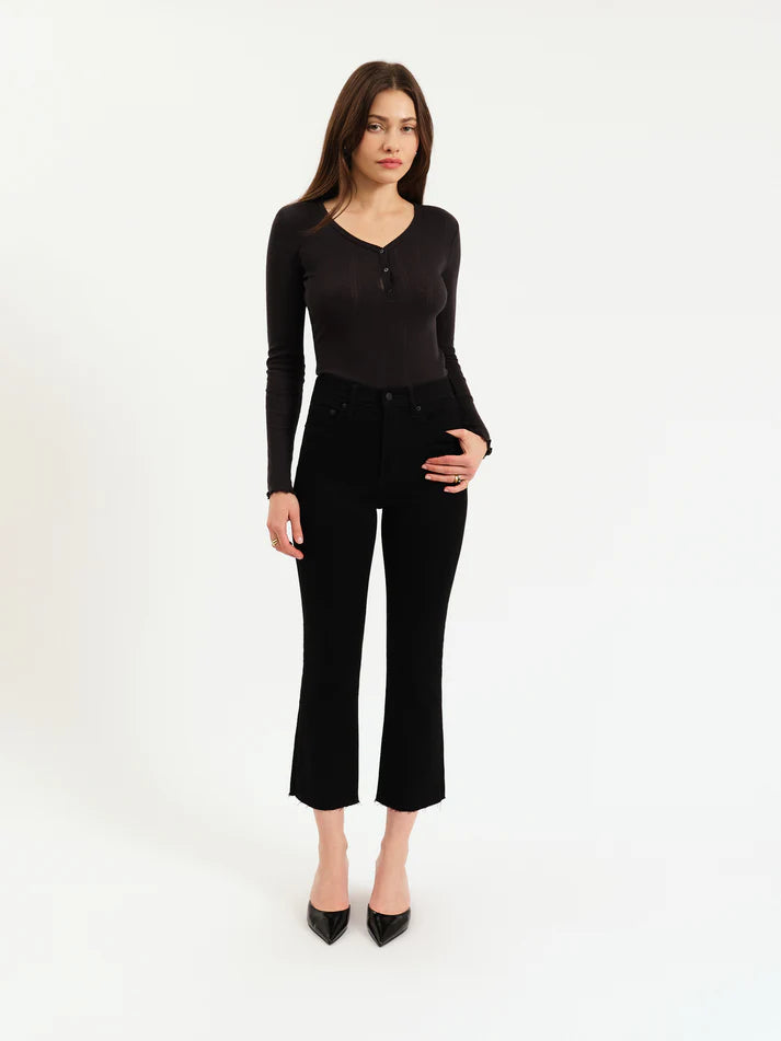 Daze Denim Shy Girl High Rise Crop Flare