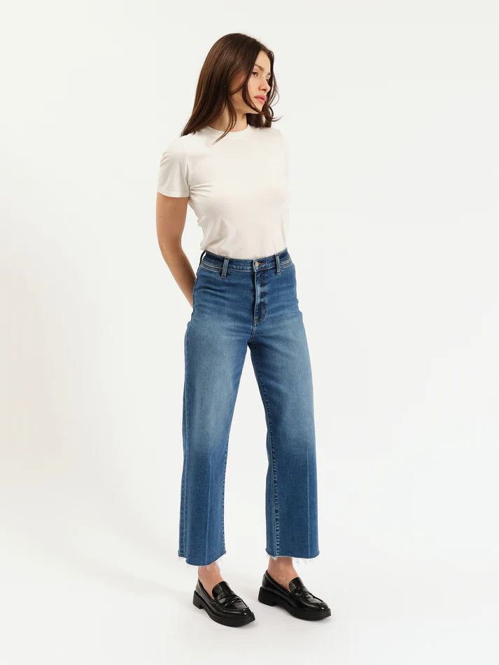 Daze Denim Pleaser High Rise Wide Ankle Jean