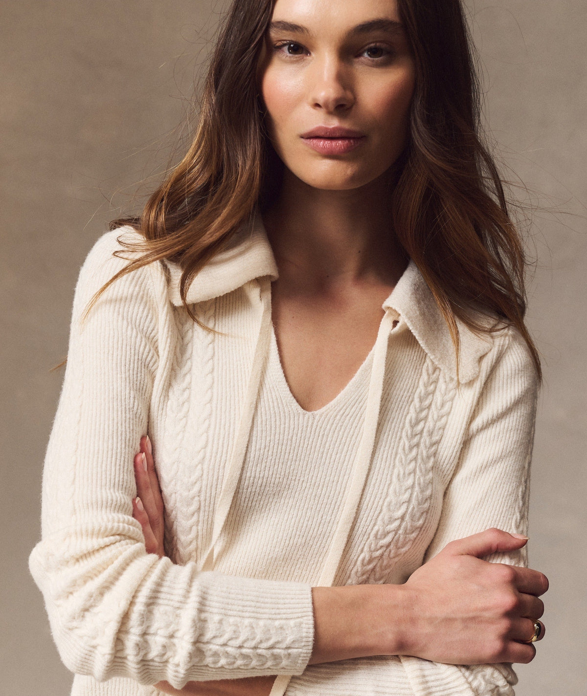 Marine Layer Ivy Cable Knit Polo