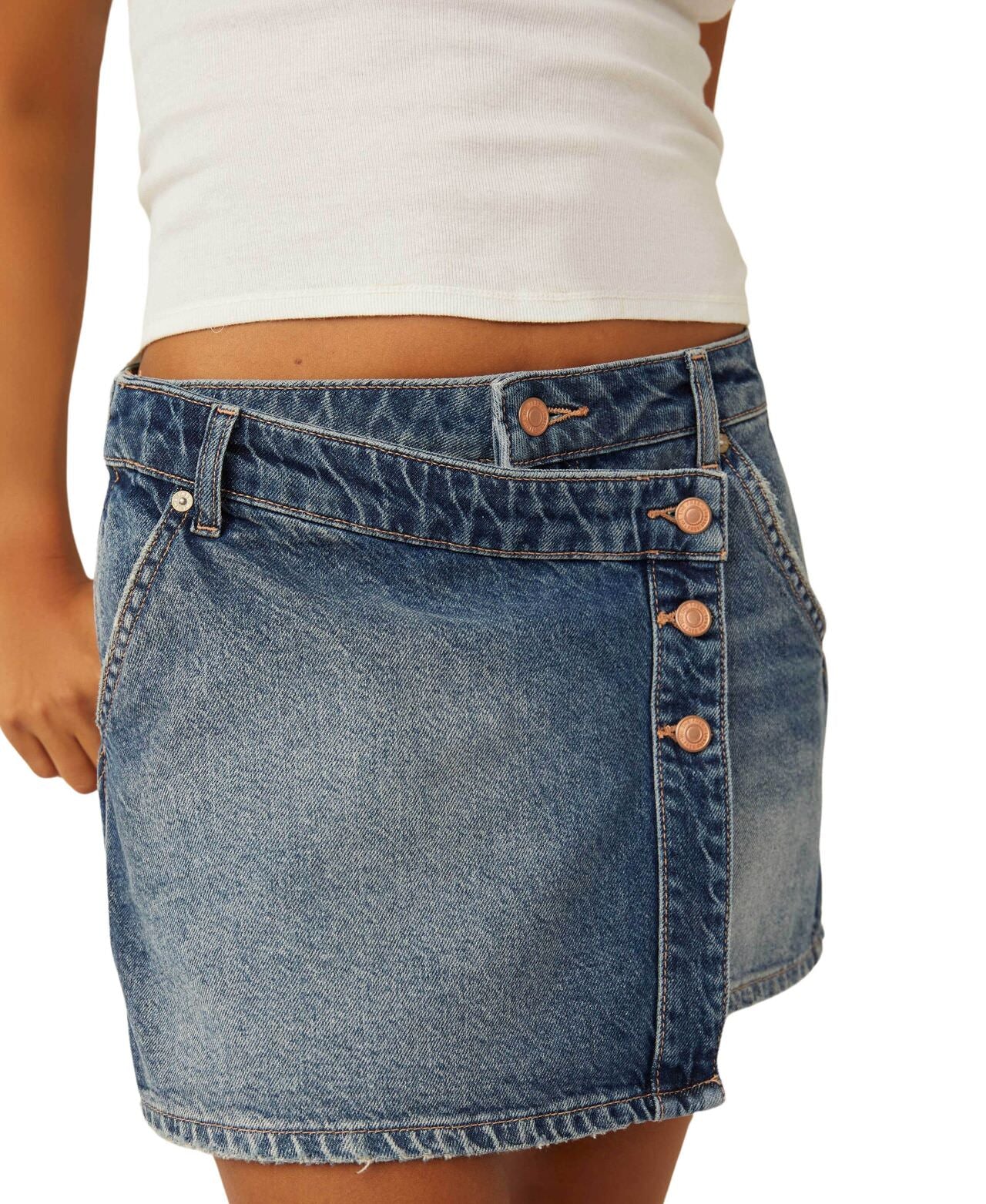 Free People Wynne Denim Skirt
