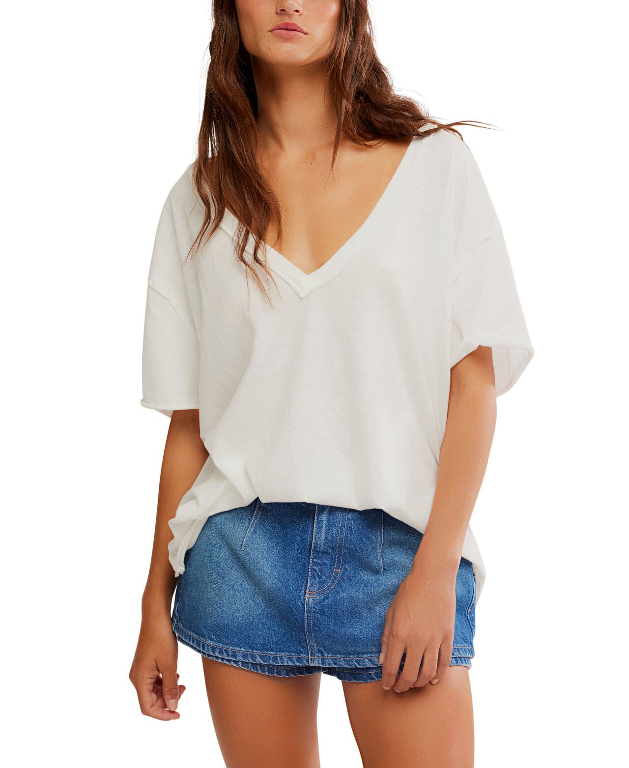 Free People Nina Tee V-Neck