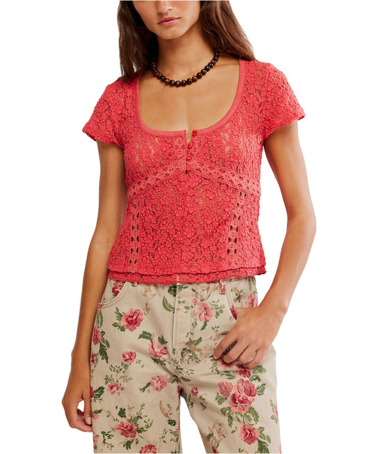 Free People Claro Short Sleeve Tee