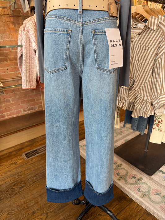 Daze Denim Eastside High Rise Loose Cuff Jeans