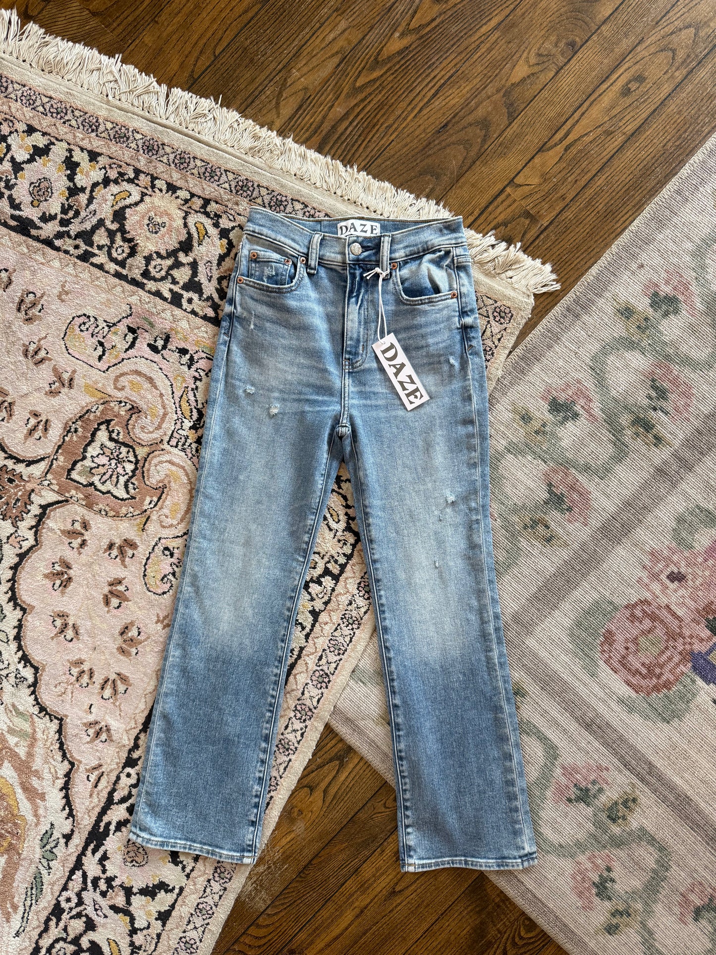 Daze Denim Shy Girl High Rise Crop Flare