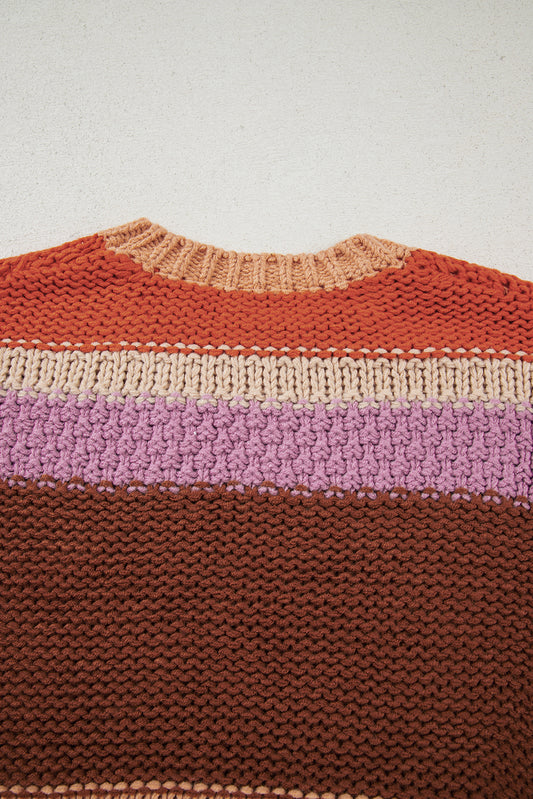 Haylie Knitted Colorblock Sweater