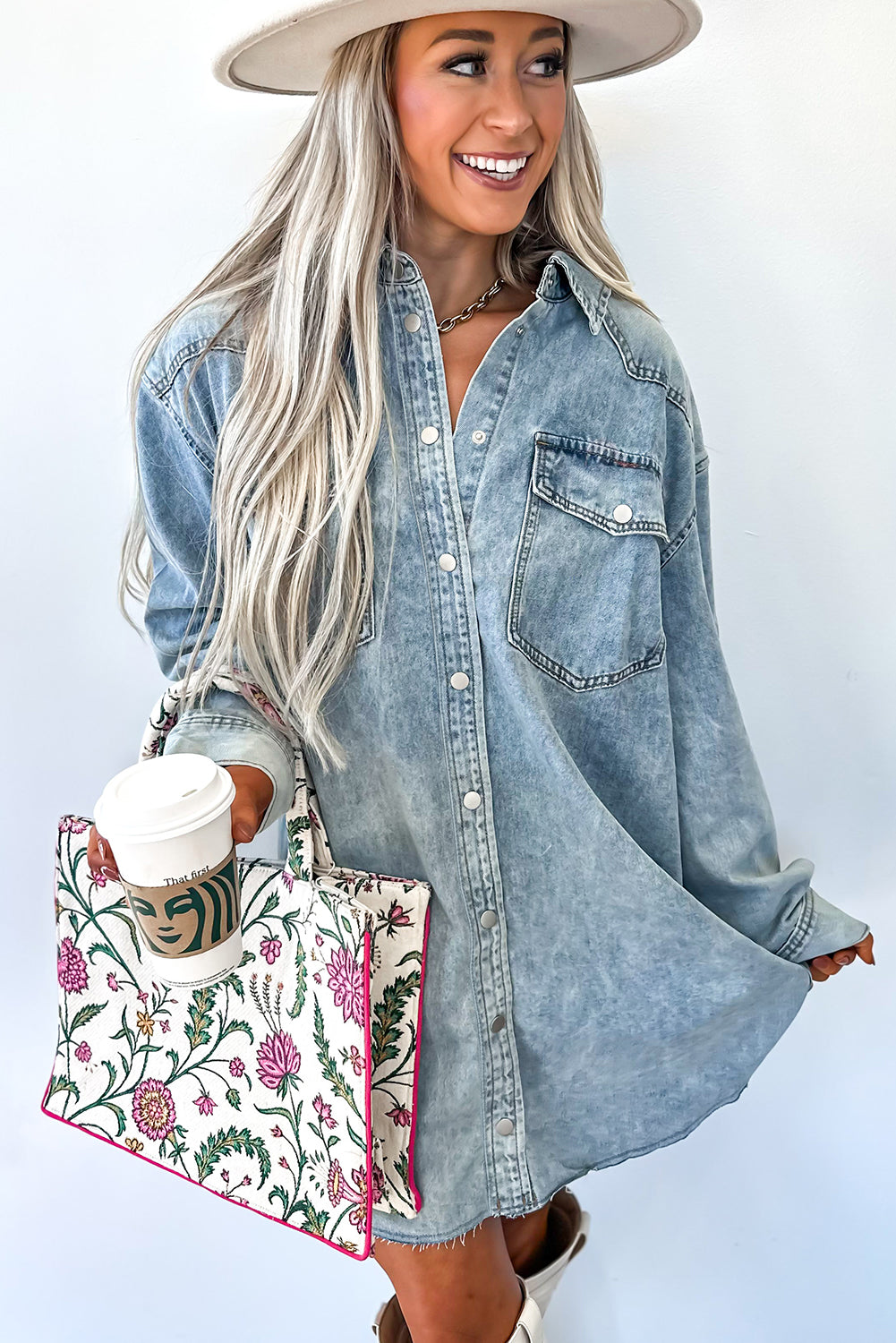 Wilders Raw Hem Shirt Dress