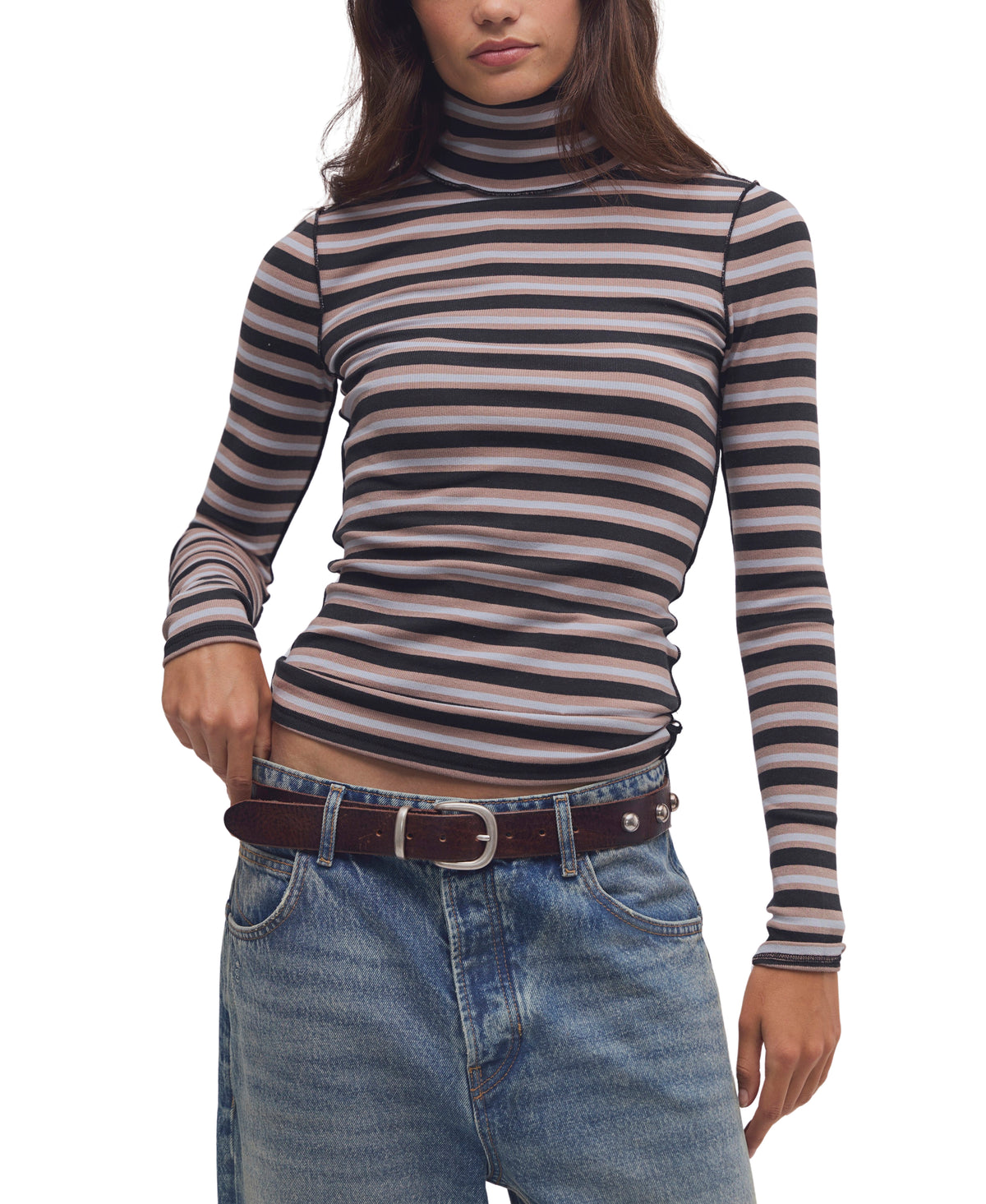 Free People Good Good Turtle Stripe Top