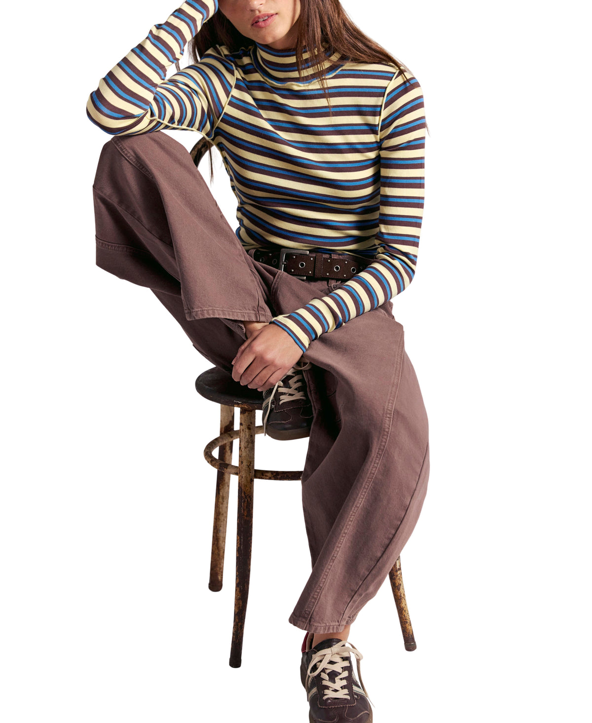 We The Free Good Good Striped Turtleneck