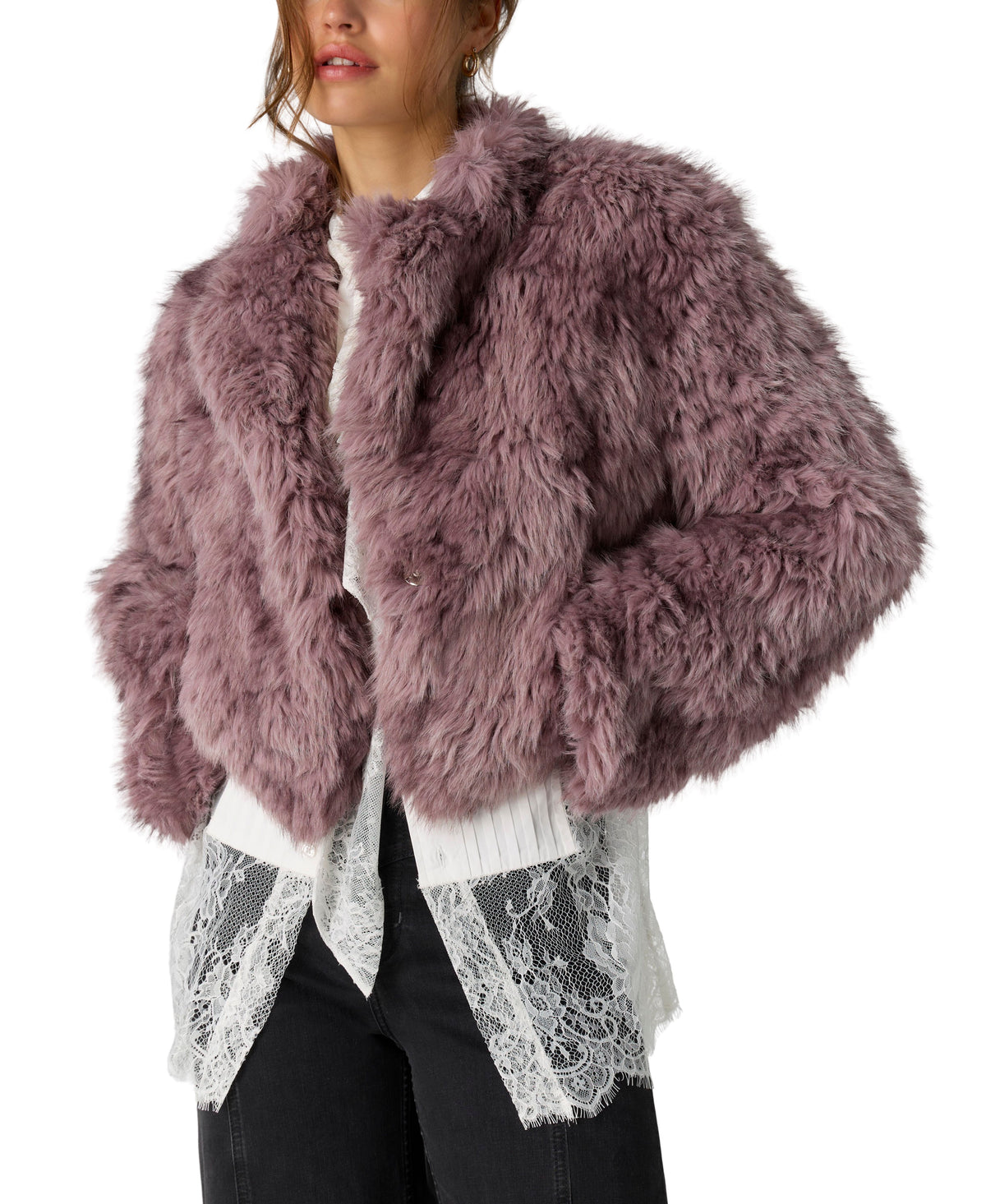 Free People Supernova Cropped Fur Jacket
