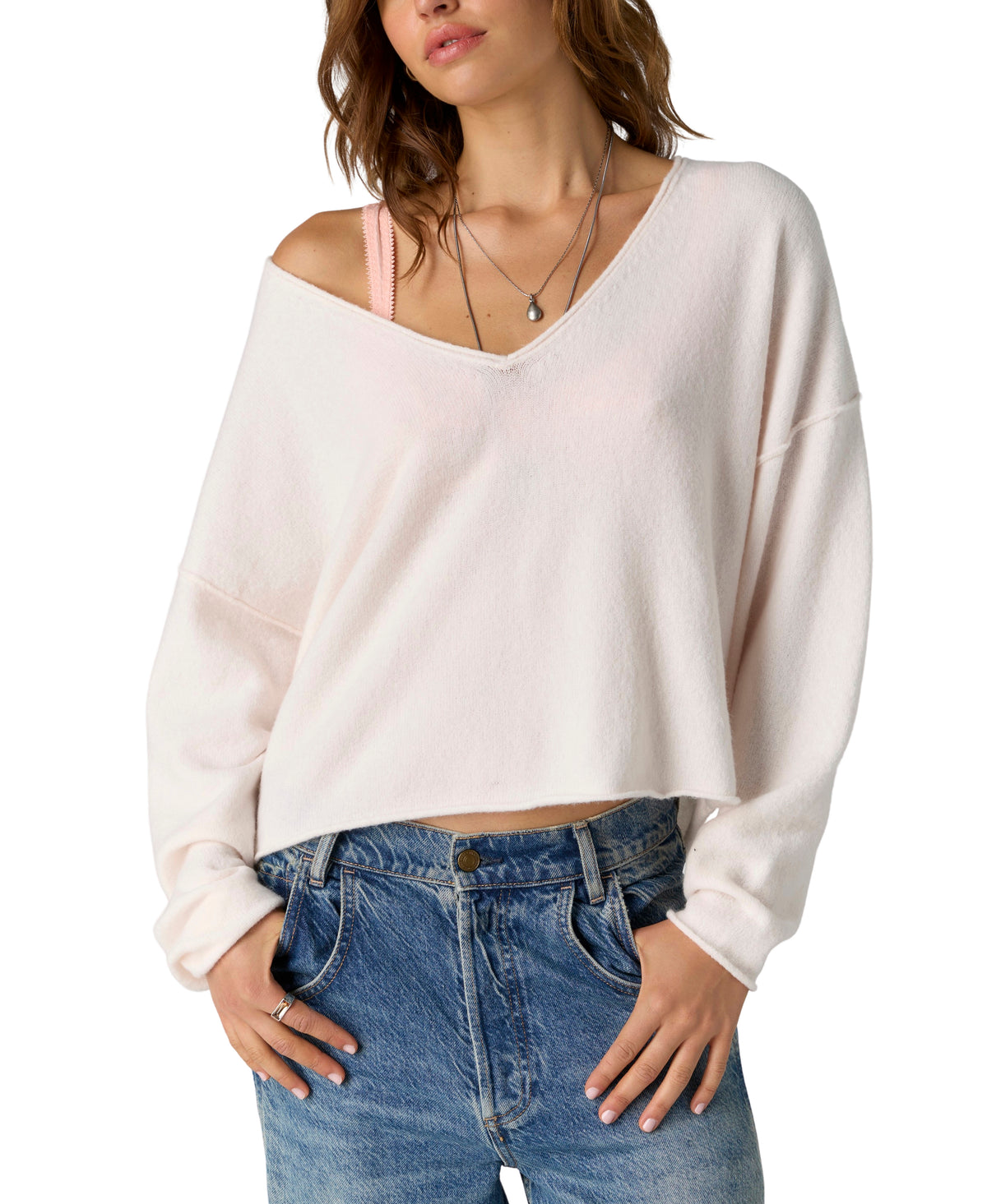 Free People See Me V-Neck Pullover