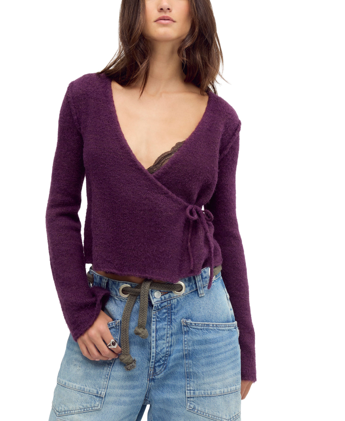 Free People Snowfall Wrapped Sweater