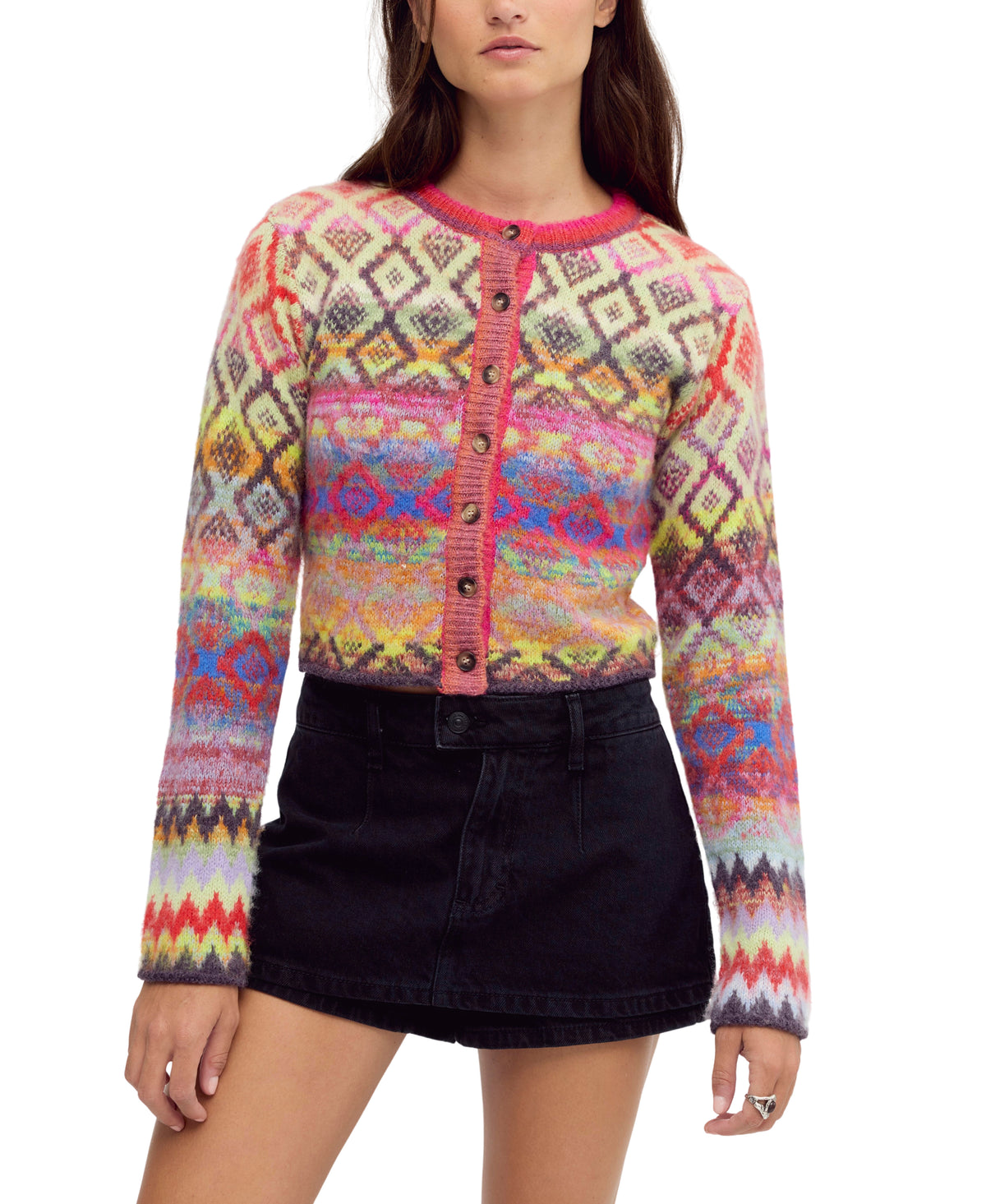 Free People Skye Patterned Cardigan