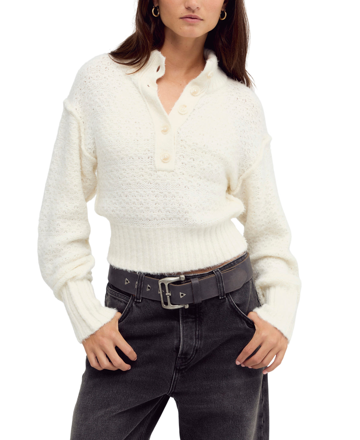 Free People Tucked Henley Pullover