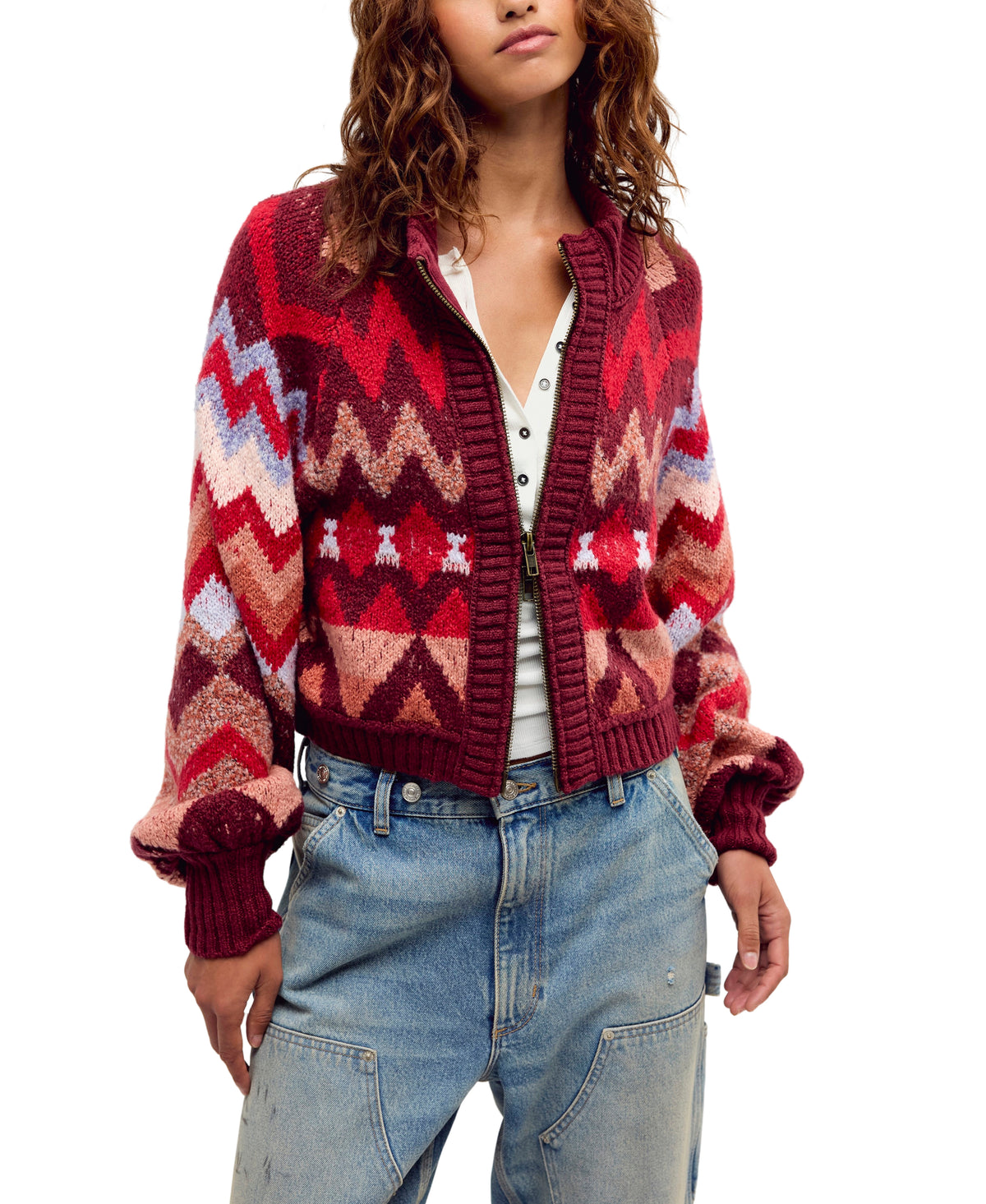 Free People Sundazed Jacquard Cardi