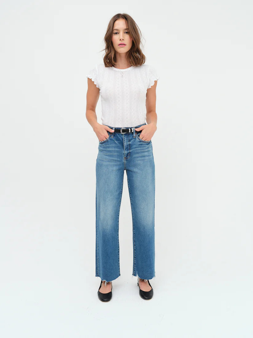 Daze Denim Pleaser High Rise Wide Ankle Jean