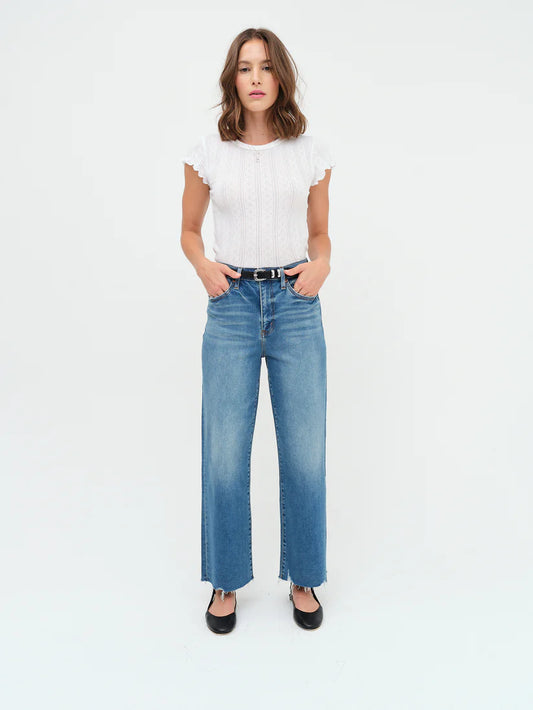 Daze Denim Pleaser High Rise Wide Ankle Jean