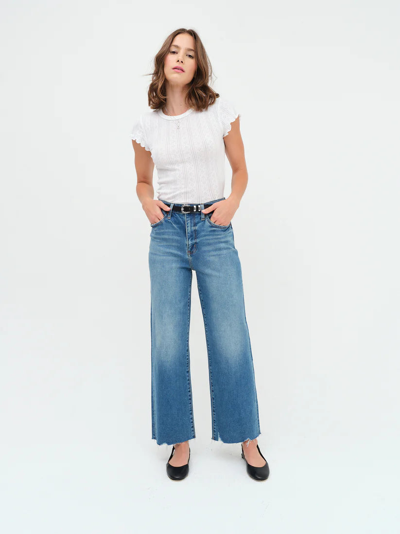 Daze Denim Pleaser High Rise Wide Ankle Jean