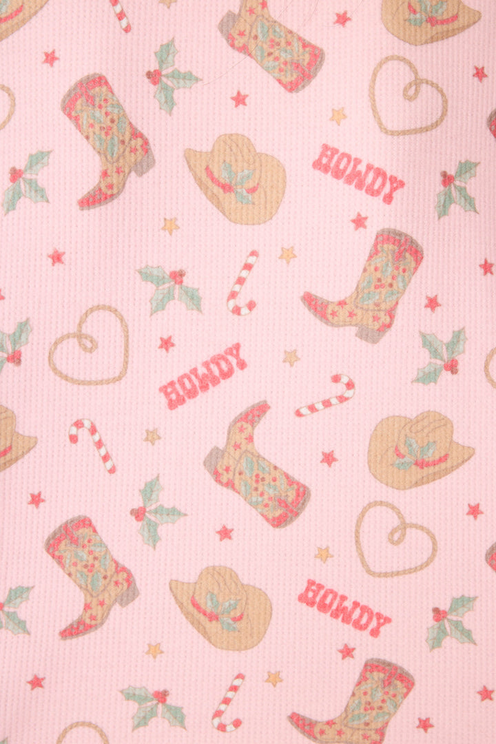 PJ Salvage Boyfriend Boxer Western Holiday Print Shorts Set