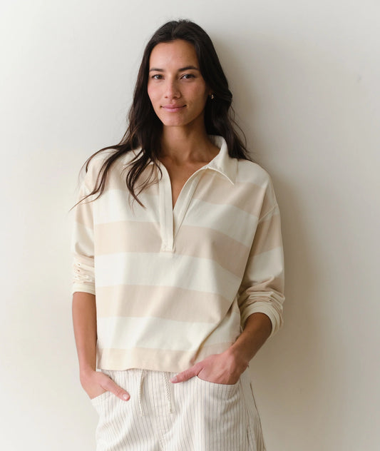 Marine Layer Luxe Sueded Polo Tee