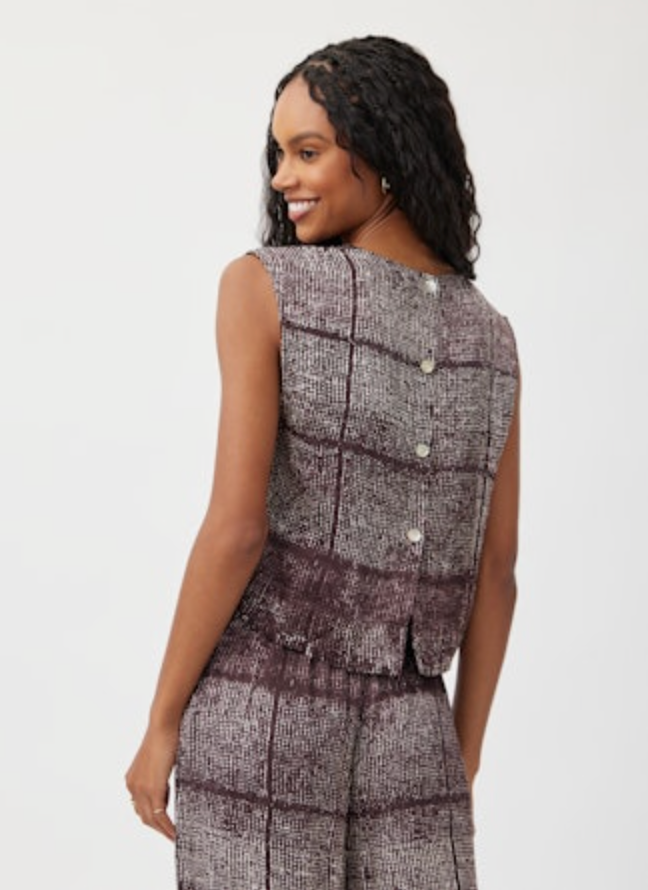 Bella Dahl Boxy Button Back Top