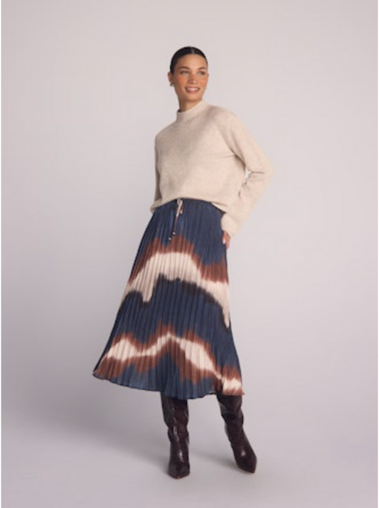 Bella Dahl Pleated Skirt with Tie