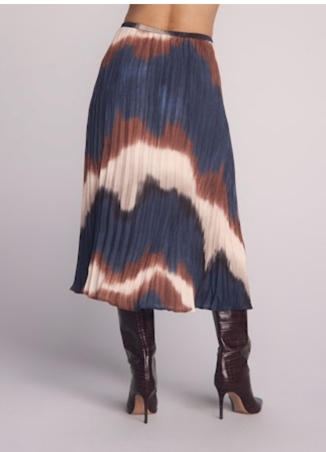 Bella Dahl Pleated Skirt with Tie