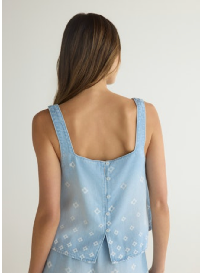 Bella Dahl Square Neck Button Back Tank