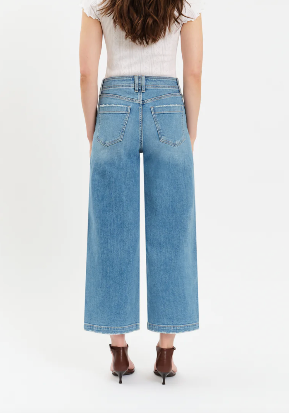 Daze Denim Valley Girl High Rise Patch Pocket Ankle Jean